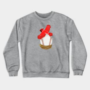 Play Ball! Cardinal Baseball Egg in Nest Crewneck Sweatshirt